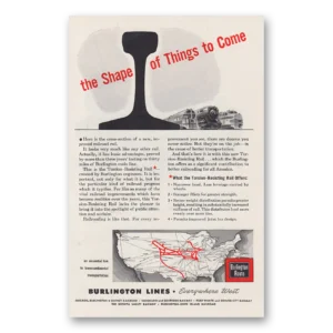 1945 Burlington Route Print Ad | Shape Things