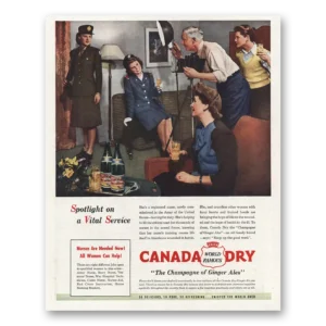 1945 Canada Dry Print Ad | Spotlight Vital Service