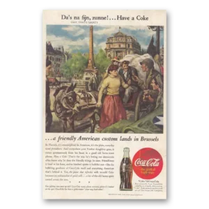 1945 Coca Cola Print Ad | Brussels
