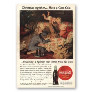 1945 Coca Cola Print Ad | Christmas