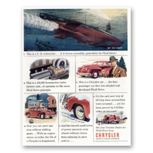 1945 Chrysler Print Ad | Us Submarine