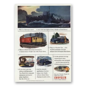 1945 Chrysler Print Ad | Fluid Drive