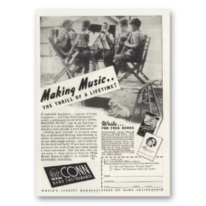 1945 Conn Band Instruments Print Ad | Making Music