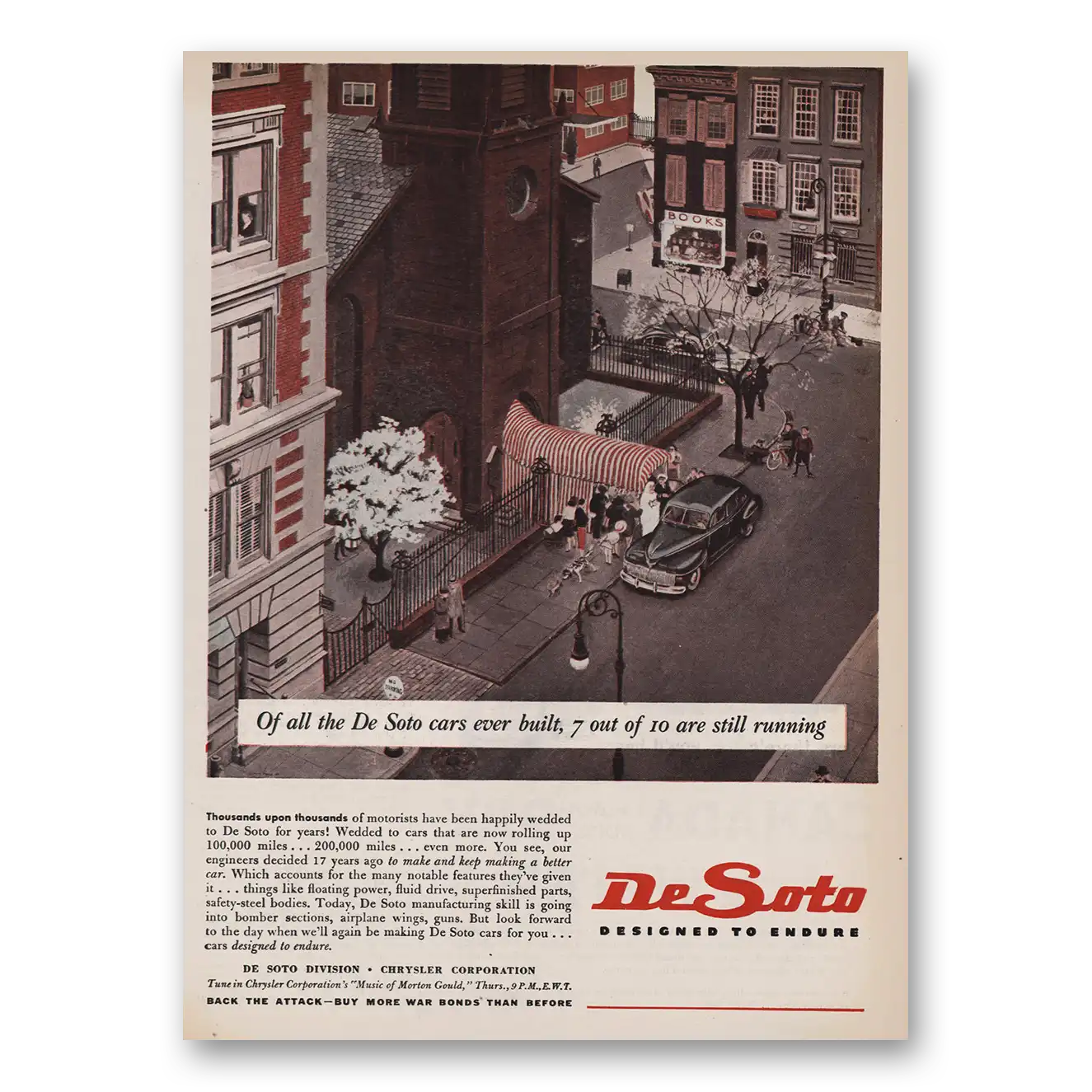 1945 DeSoto Print Ad | Still Running