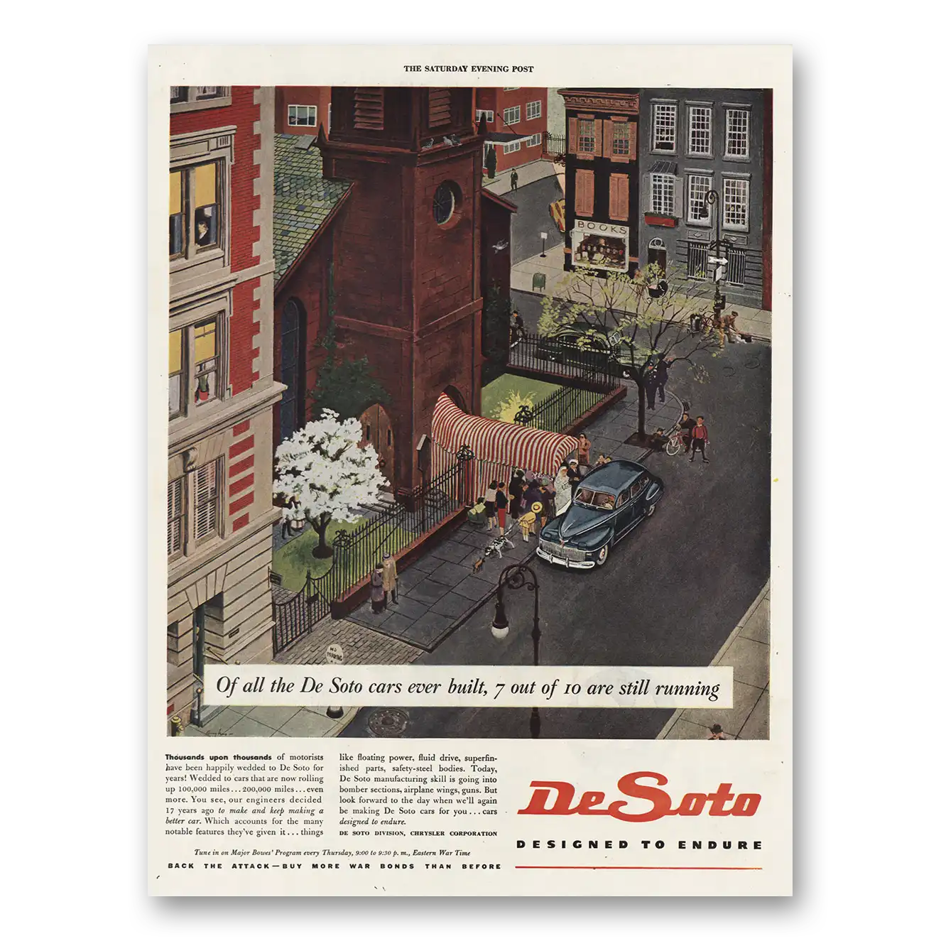 1945 DeSoto Print Ad | Thousands Upon Thousands Of Motorists