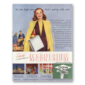 1945 Dow Print Ad | Magnesium