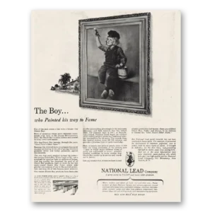 1945 Dutch Boy Paint Print Ad | Boy Who Painted His Way To Fame