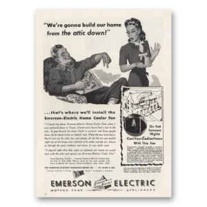 1945 Emerson Electric Home Cooler Fan Print Ad | Home Attic