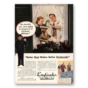 1945 Englander Mattress Print Ad | Better Husbands