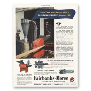 1945 Fairbanks Morse Print Ad | Hammer Mill