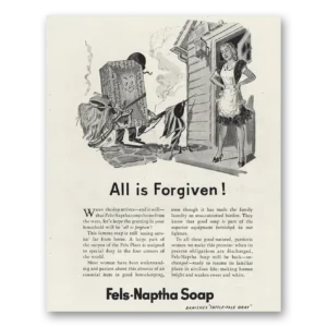1945 Fels Napatha Soap Print Ad | All Forgiven