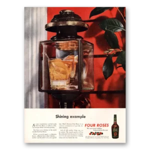 1945 Four Roses Print Ad | Shining Example