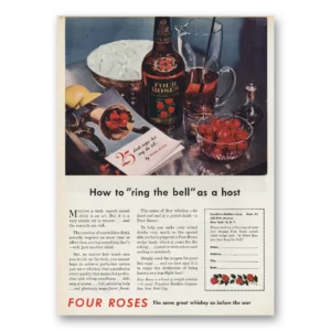 1945 Four Roses Print Ad | Ring Bell
