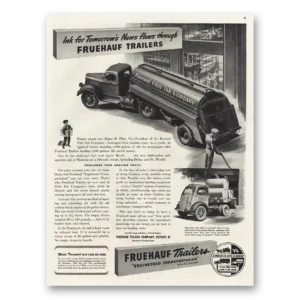 1945 Fruehauf Trailer Print Ad | Howard Flint Ink Company