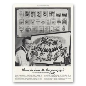 1945 General Mills Print Ad | Where Did The Money Go