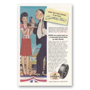 1945 General Tire Print Ad | Cake Baking