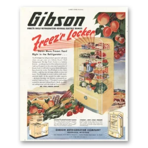 1945 Gibson Freezr Locker Print Ad | Stores More