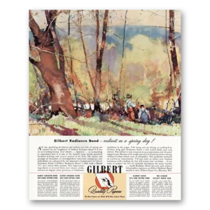 1945 Gilbert Paper Print Ad | Spring Day