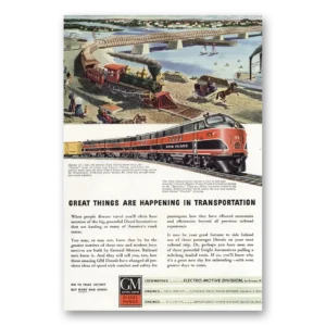 1945 GM Electro Motive Print Ad | Rock Island