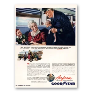 1945 Goodyear Airfoam Print Ad | No Maam