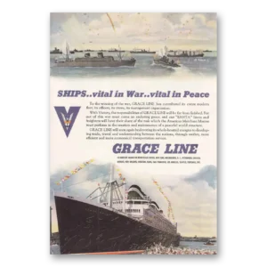 1945 Grace Line Print Ad | Vital In War
