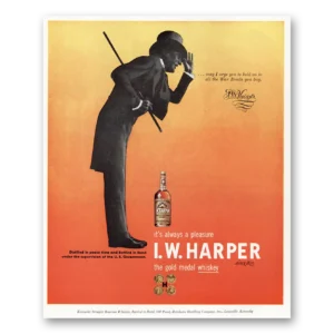 1945 I W Harper Whiskey Print Ad | War Bonds