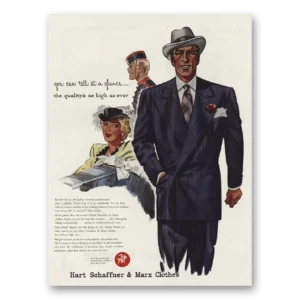 1945 Hart Schaffner Marx Print Ad | Tell At Glance
