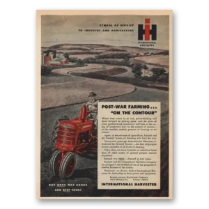 1945 International Harvester Industrial Print Ad | Post War Farming