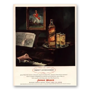1945 Johnnie Walker Black Label Print Ad | Accompaniment