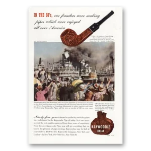 1945 Briar Pipe Print Ad | Steamboats