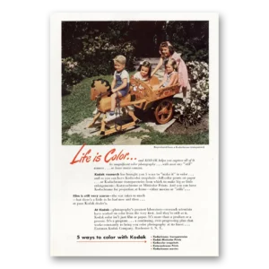 1945 Kodachrome Film Print Ad | Life Is Color
