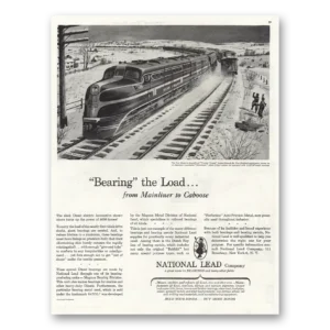 1945 National Lead Company Print Ad | Bearing The Load