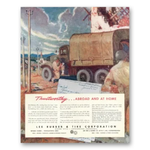 1945 Lee Tires Print Ad | Trustworthy