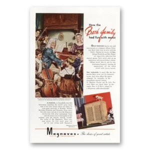 1945 Magnavox Radio Phonograph Print Ad | Bach Family