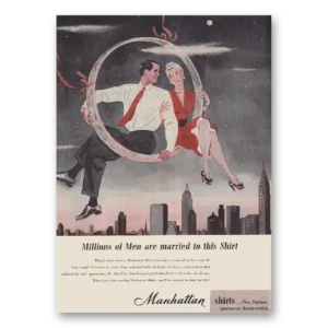 1945 Manhattan Shirts Print Ad | Married To Shirt