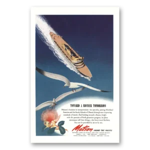 1945 Matson Line Print Ad | Richer Tomorrow