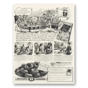 1945 Mayflower Donuts Print Ad | Pirate Party