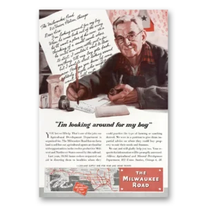 1945 Milwaukee Road Print Ad | My Boy