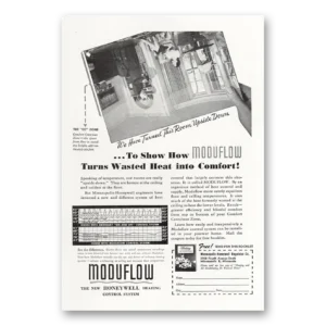 1945 Moduflow Print Ad | Room Upside Down