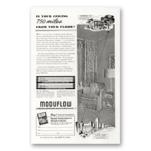 1945 Moduflow Print Ad | Ceiling 750 Miles