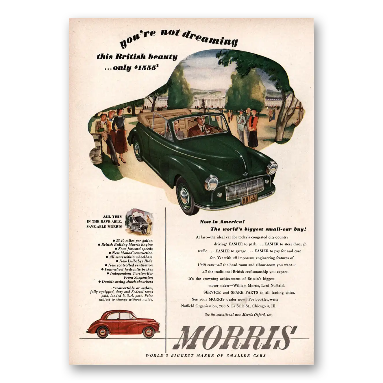 1945 Morris Oxford Print Ad | Morris Oxford