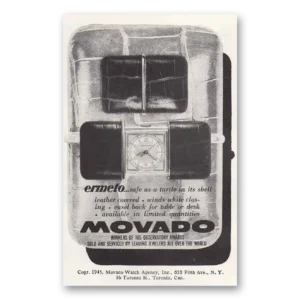 1945 Movado Watch Print Ad | Ermeto