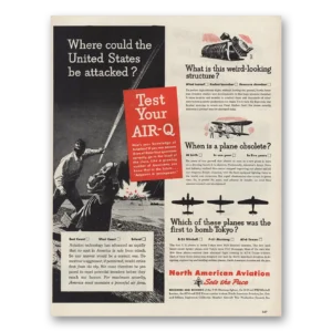 1945 North American Aviation Print Ad | Test Your Air Q