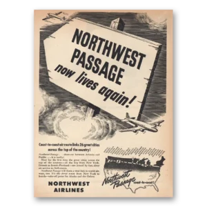 1945 Northwest Airlines Print Ad | Passage