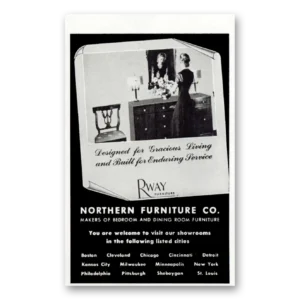 1945 Rway Northern Furniture Print Ad | Gracious Living