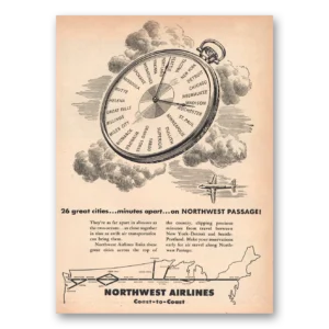 1945 Northwest Airlines Print Ad | Great Cities