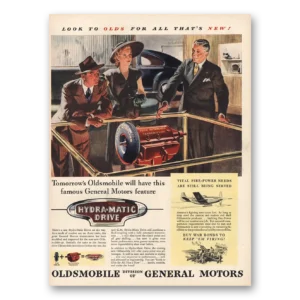 1945 Oldsmobile Print Ad | Feature Hydra Matic Drive