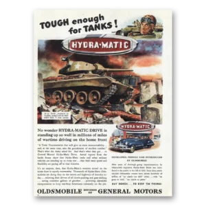 1945 Oldsmobile Print Ad | Tough Enough