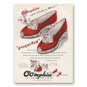 1945 La Marquise Footwear Print Ad | Oomphies
