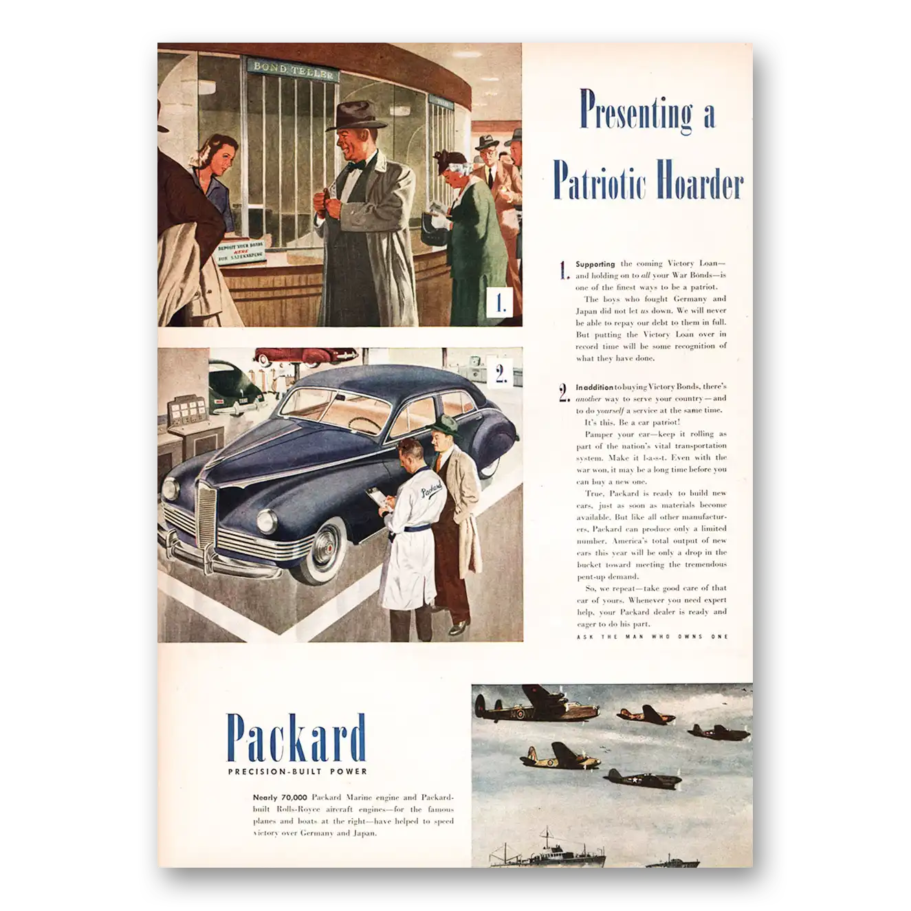 1945 Packard Print Ad | Patriotic Harbor